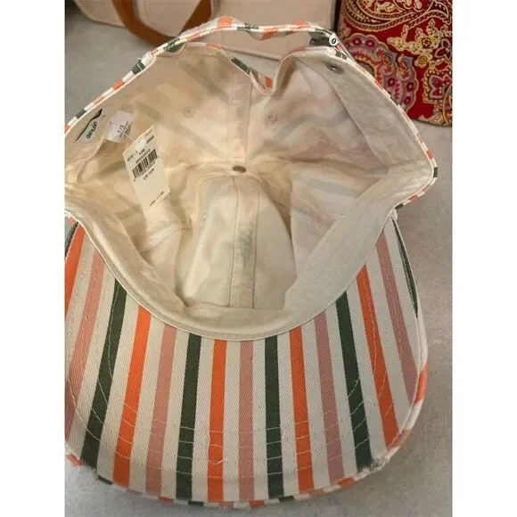 Aerie Striped Baseball Cap Multicolor Unisex Adjustable Casual Hat - Picture 3 of 4